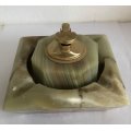 ONYX MATCHING ASHTRAY AND LIGHTER MADE IN ITALY IN EXCELLENT CONDITION