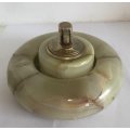 ONYX ROUND ASHTRAY AND LIGHTER MADE IN ITALY IN EXCELLENT CONDITION