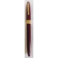 SHEAFFER MAROON FOUNTAIN PEN WITH GOLD TRIM WITH 14K NIB WHITE DOT IN ORIGINAL BOX