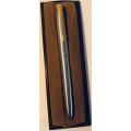 PARKER MULTI-INK STAINLESS STEEL AND GOLD BALLPOINT PEN IN BOX