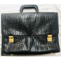 AMIET BLACK BRIEFCASE WITH SEVERAL COMPARTMENTS IN EXCELLENT CONDITION