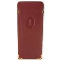 CARTIER BURGUNDY LEATHER SPECTACLE OR SUNGLASSES CASE- EXCELLENT CONDITION