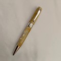 MONTEGRAPPA PARCHMENT SYMPHONY 1912 GREEN CELLULOID STERLING SILVER TRIM BALLPOINT