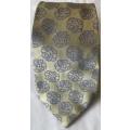 ORIGINAL CHANEL PURE SILK LILAC AND LIGHT GOLD FLORAL TIE, MADE IN ITALY!
