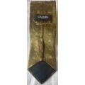 ORIGINAL CHANEL PURE SILK GOLD AND WHITE TIE, MADE IN ITALY!