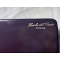 FINE GENUINE LEATHER DOUBLE PLAYER CARD HOLDER, UNUSED. MADE IN ITALY