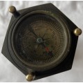 DOUBLE SIDED COMPASS, SOLID BRASS HOURGLASS