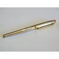 ELYSEE PARTHENON BI-COLOR PLATINUM AND GOLD FOUNTAIN PEN WITH 18K EF GOLD NIB IN EXCELLENT CONDITION
