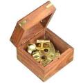 BRASS SEXTANT IN ROSEWOOD BOX
