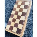 FOLDING WOODEN CHESS SET COMPLETE WITH CHESSMEN