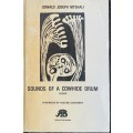 SIGNED!! `SOUNDS OF A COWHIDE DRUM` BY OSWALD JOSEPH MTSHALI, WOODCUT BY WOPKO JENSMA