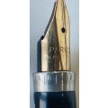 VINTAGE PARKER CISELE STERLING SILVER FOUNTAIN PEN WITH 14K GOLD NIB AND BALLPOINT PEN IN BOX