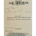 SIGNED!! `THE OBSERVER STALAG IV B REPRODUCTION OF A HAND-PRINTED PRISONER OF WAR WALL NEWSPAPER`