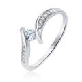 Gorgeous 925 Silver Ring Women Cubic Zirconia Wedding Jewelry Rings Gift Sz 8