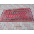 ORIENTAL WITH PERSIAN DESIGN, A HAND KNOTTED MAGNIFICENT MORI BHOKARA CARPET 158X90