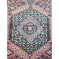 IN THE PINK ET AL, ON OFFER ORIENTAL HAND MADE PERSIAN STYLE KARATCHI RUG. GEOMETRIC FLORAL ETC!!