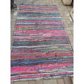 A VERY COLOURFUL & INTERESTING RUG?? THROW, TABLE DECOR ETC PIECE. TEXTURED