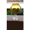GORGEOUS BELIEVED VENETIAN VINTAGE AMBER GLASS VASE