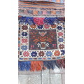 VERY NICE AFGHAN PERSIAN STYLED HAND KNOTTED CAMEL BAG. FLORAL