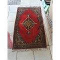 BEAUTIFUL BRIGHT HAND KNOTTED GEOMETRIC FLORAL PERSIAN SAROUK RUG