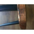 VINTAGE RETRO COPPER OR IN PLACES COPPER LOOK TRIPOD SIDE TABLE WITH KUDU DECOR