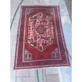 REDUCED LUSH and PLUSH PERSIAN HAND KNOTTED RUG, GEOMETRIC, FLORAL and ANIMALS