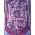 REDUCED LUSH and PLUSH PERSIAN HAND KNOTTED RUG, GEOMETRIC, FLORAL and ANIMALS