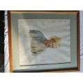 SELLING TOGETHER ARE TWO VINTAGE FRAMED CHINESE OR ORIENTAL WATERCOLOUR PORTRAITS SIGNED BY ARTIST