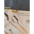 for crysiapharoah  Vintage sBs Bestecke Solingnen 24k trim gold plated boxed cutlery set 69 pieces