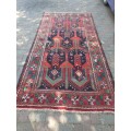 for Fanie Lovely hand knotted tribal persian rug bright colours with bird & Mehrab detail