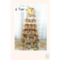 6 Tier round glass cake/cupcake stand