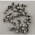 10 x 304 Stainless Steel Beads, Cube. 4mm x 4mm x 4mm, hole 2.5mm