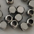 10 x 304 Stainless Steel Beads, Cube. 4mm x 4mm x 4mm, hole 2.5mm