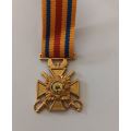 SAPS Gold Cross for Bravery medal miniature - Original