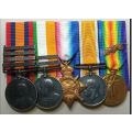 Boer War - QSA / WW1 medal group - RE & SAEC