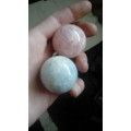 Pink and Blue Stone - Crystal Ball Ornaments