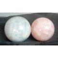 Pink and Blue Stone - Crystal Ball Ornaments