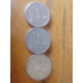 1977..1987..1988.. South Africa R1. 00 coins