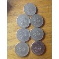Hong Kong $1 coins.. 3 x 1994...2 x 1997...1 x 1998...1 x 2013