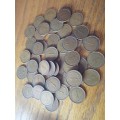 Mix of Rhodesia 1c coins. (52 coins)