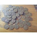 Mix of Rhodesia 1c coins. (52 coins)
