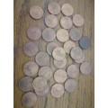 1980 Zimbabwe 1c coins x30