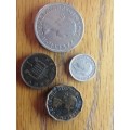 UK coins: 1962 2 shillings 1964.. 1933 three pence... 1971 1 new penny.. 1964  three pence..