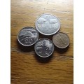 Zimbabwe 1980 $1.. 20c.. 10c.. 1c.. Coins