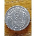 France 1946 2 franc coin