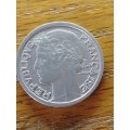 France 1946 2 franc coin