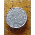 Comores 1964 5 francs coin