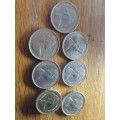 UK coins 1983 1 pound. 5 new pence 2x 1969.1970.1977.1979.1980.