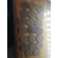 Rhodesia 1c coins  10 x 1970.. 10 x 1977..
