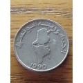 Tunisia 1990  1/2 Dinar  coin